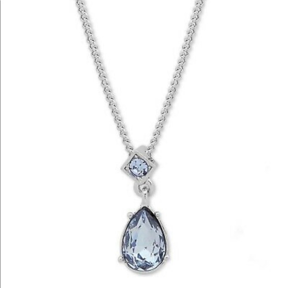 Givenchy Blue Crystal Tear Drop Earring and Necklace Set - Picture 9 of 9